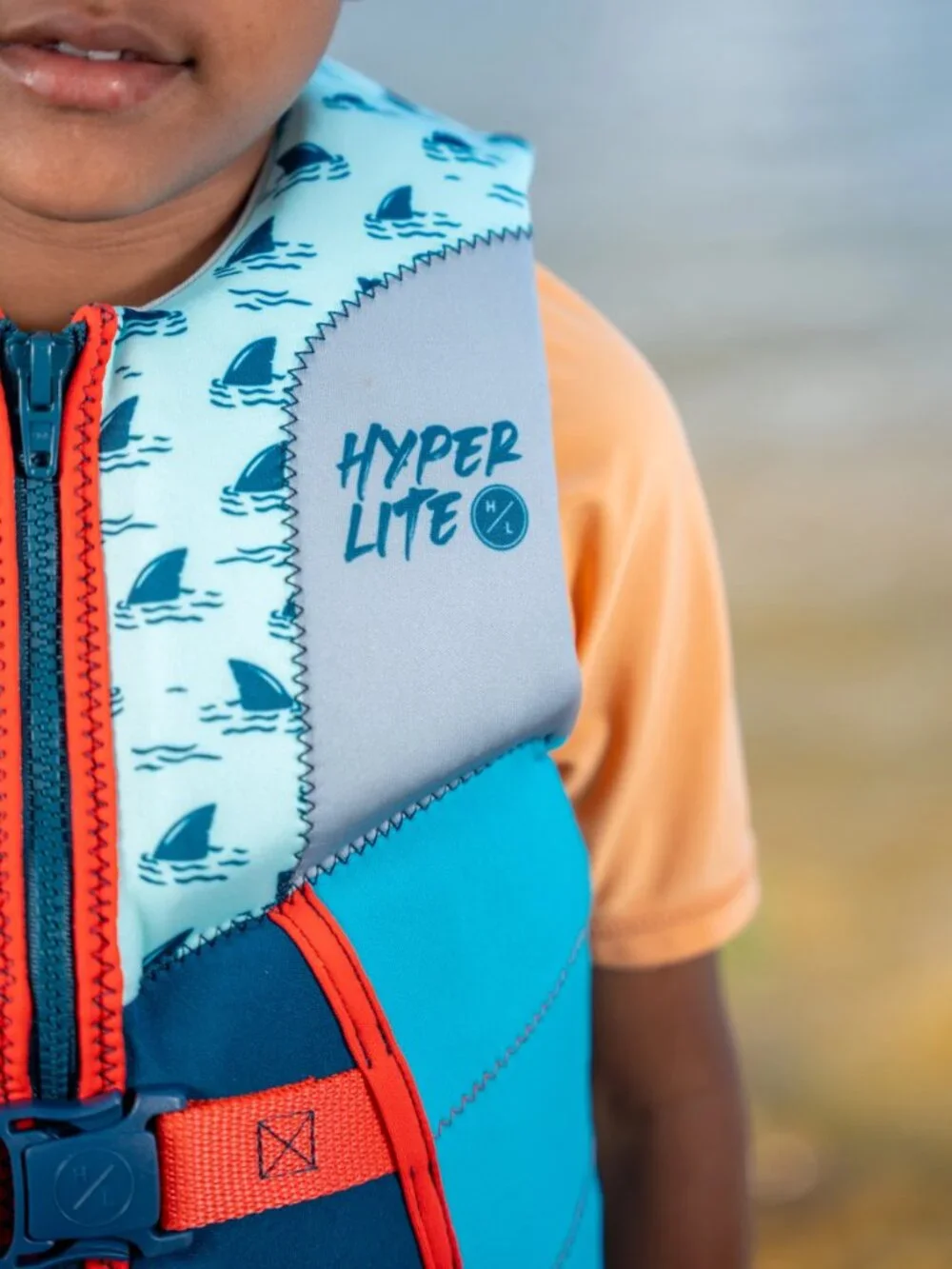 Hyperlite Child Life Vest Blue 33 To 55 Lbs Zipper Closure USCG Approved. NWT